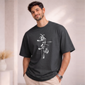 Men's Oversized SKEENGSHIHUADA  Printed T-Shirt