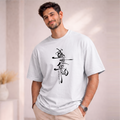 Men's Oversized SKEENGSHIHUADA  Printed T-Shirt