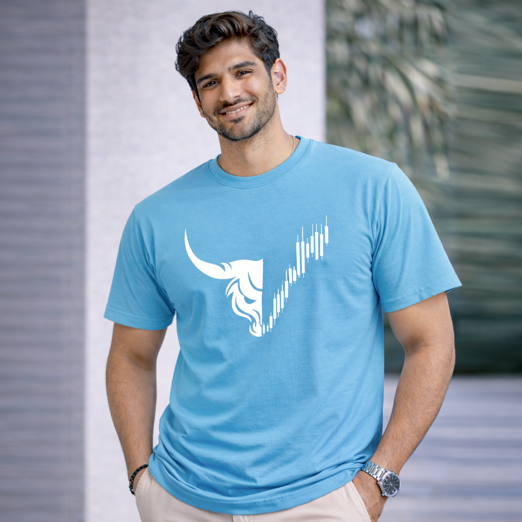 Bhokals "Bull Face" Printed, Round Neck, Cotton, Super Soft T-Shirt