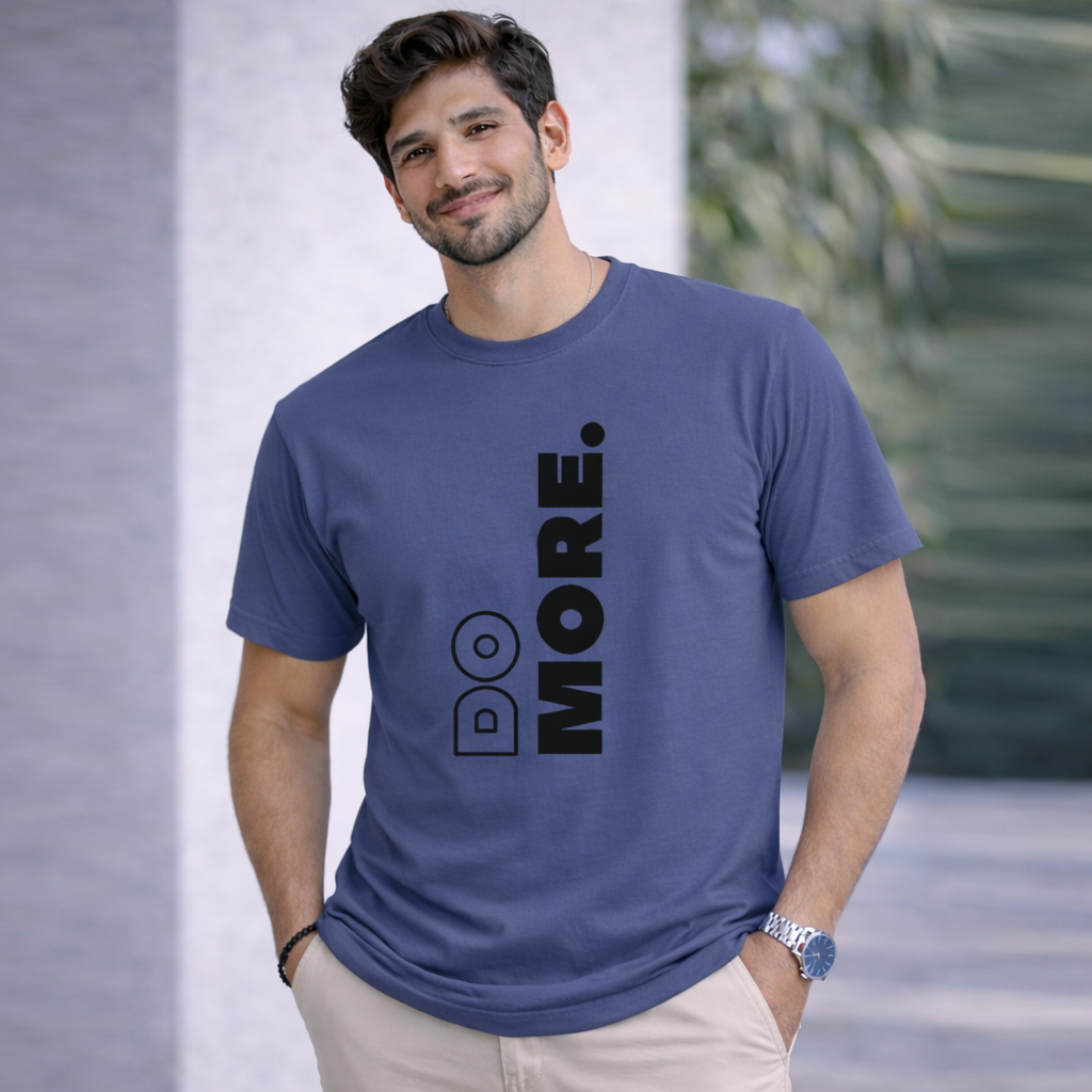 Bhokals "Do More" Printed, Round Neck, Cotton, Super Soft T-Shirt