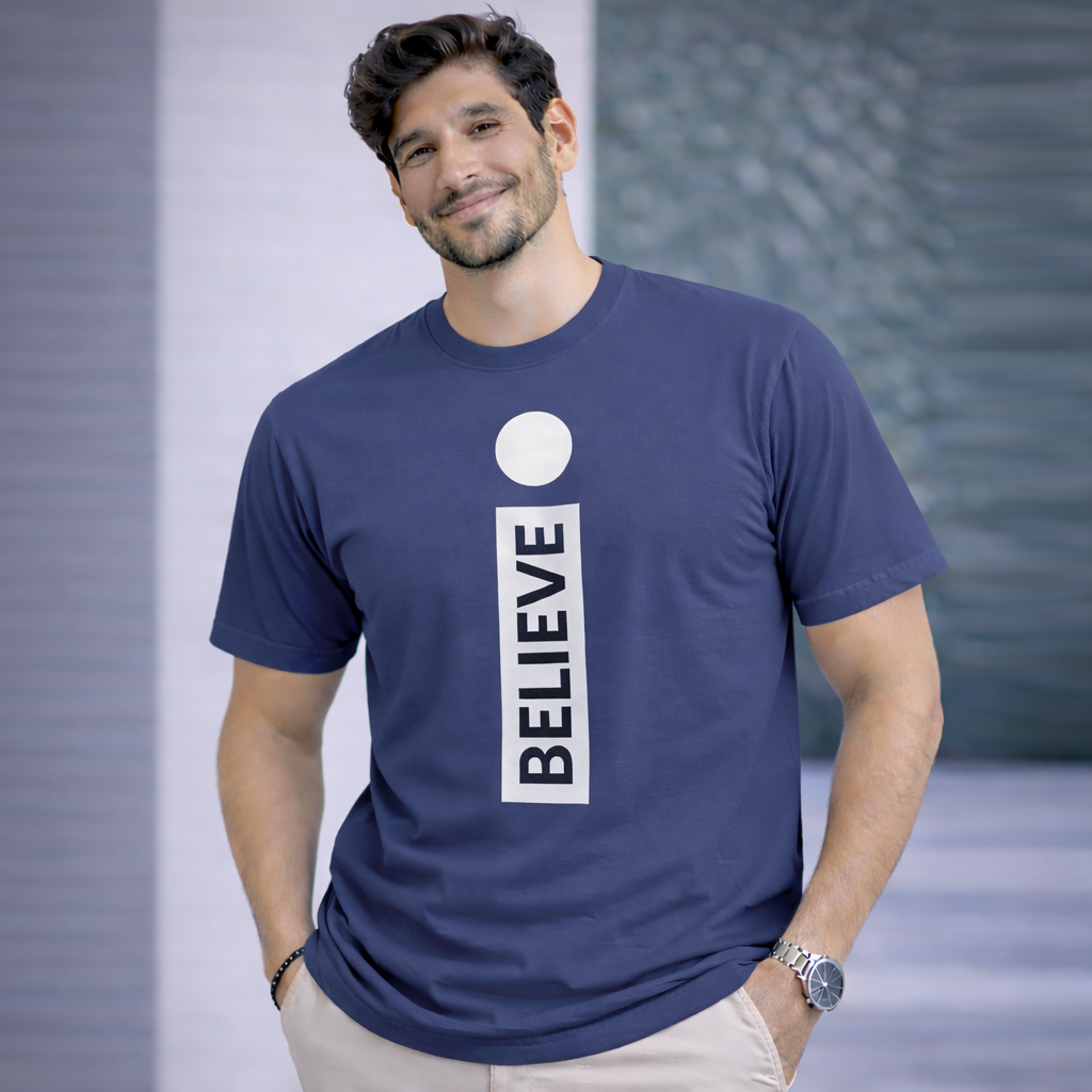 Bhokals " I Believe " Printed, Round Neck, Cotton, Super Soft T-Shirt