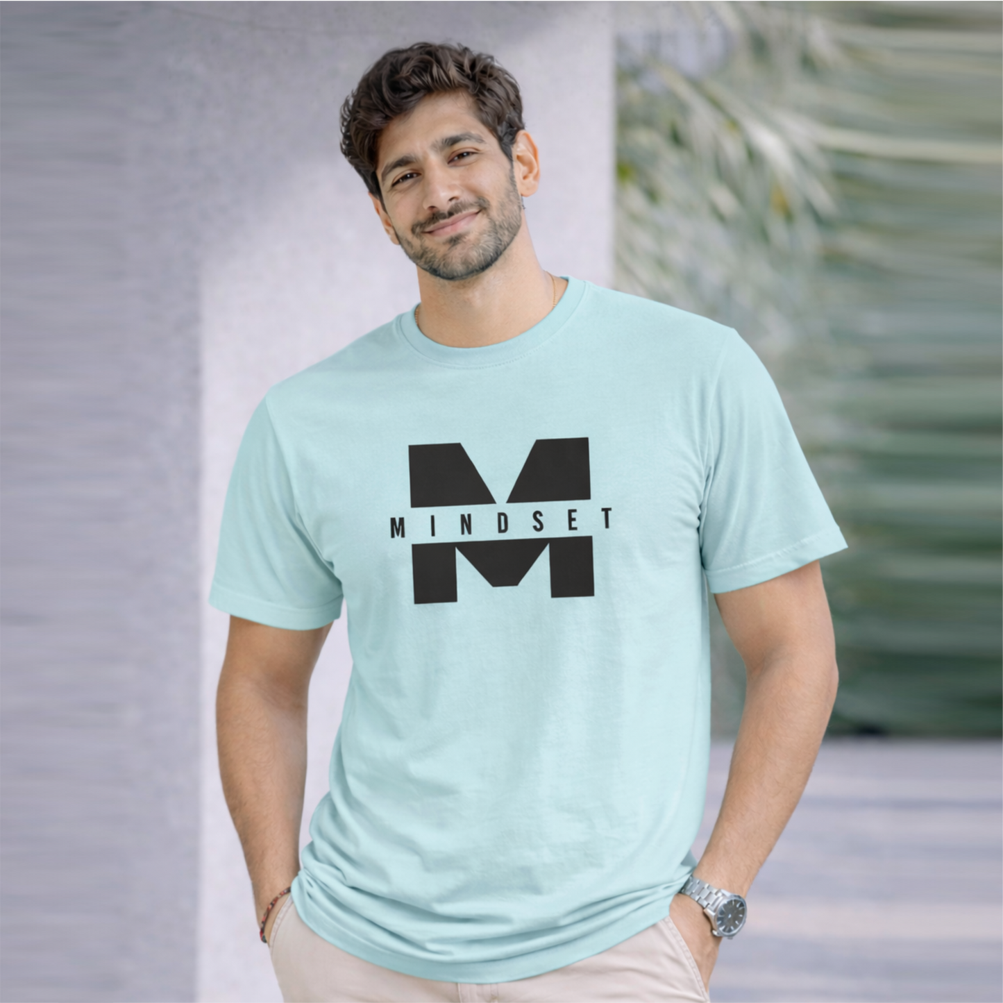 Bhokals "Mindset" Printed Round Neck, Cotton, Super Soft T-Shirt