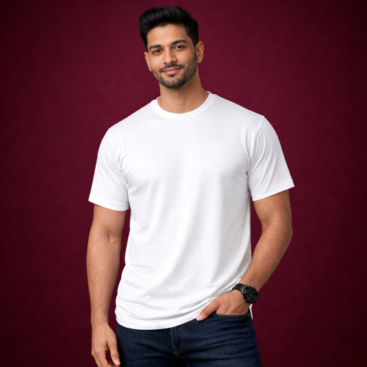 Plain Cotton Round neck Men T-Shirt