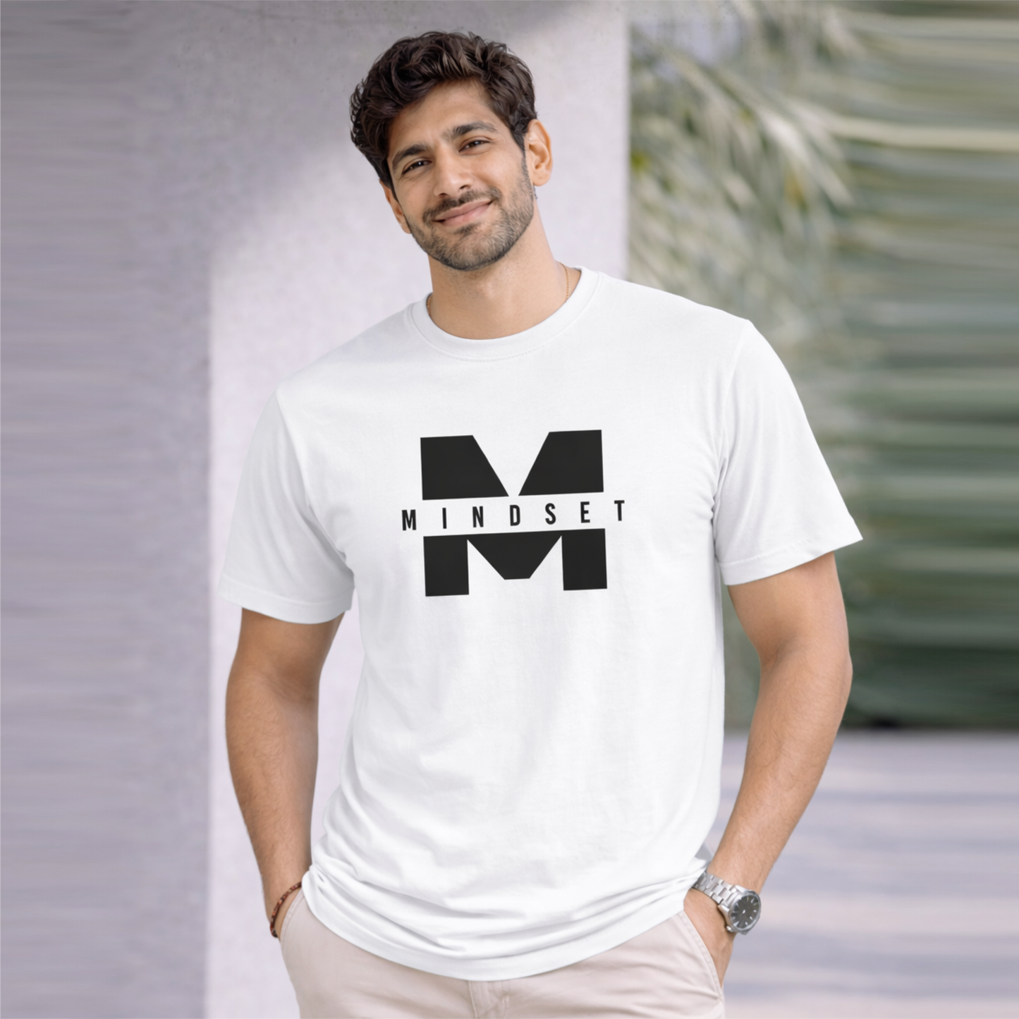 Bhokals "Mindset" Printed Round Neck, Cotton, Super Soft T-Shirt