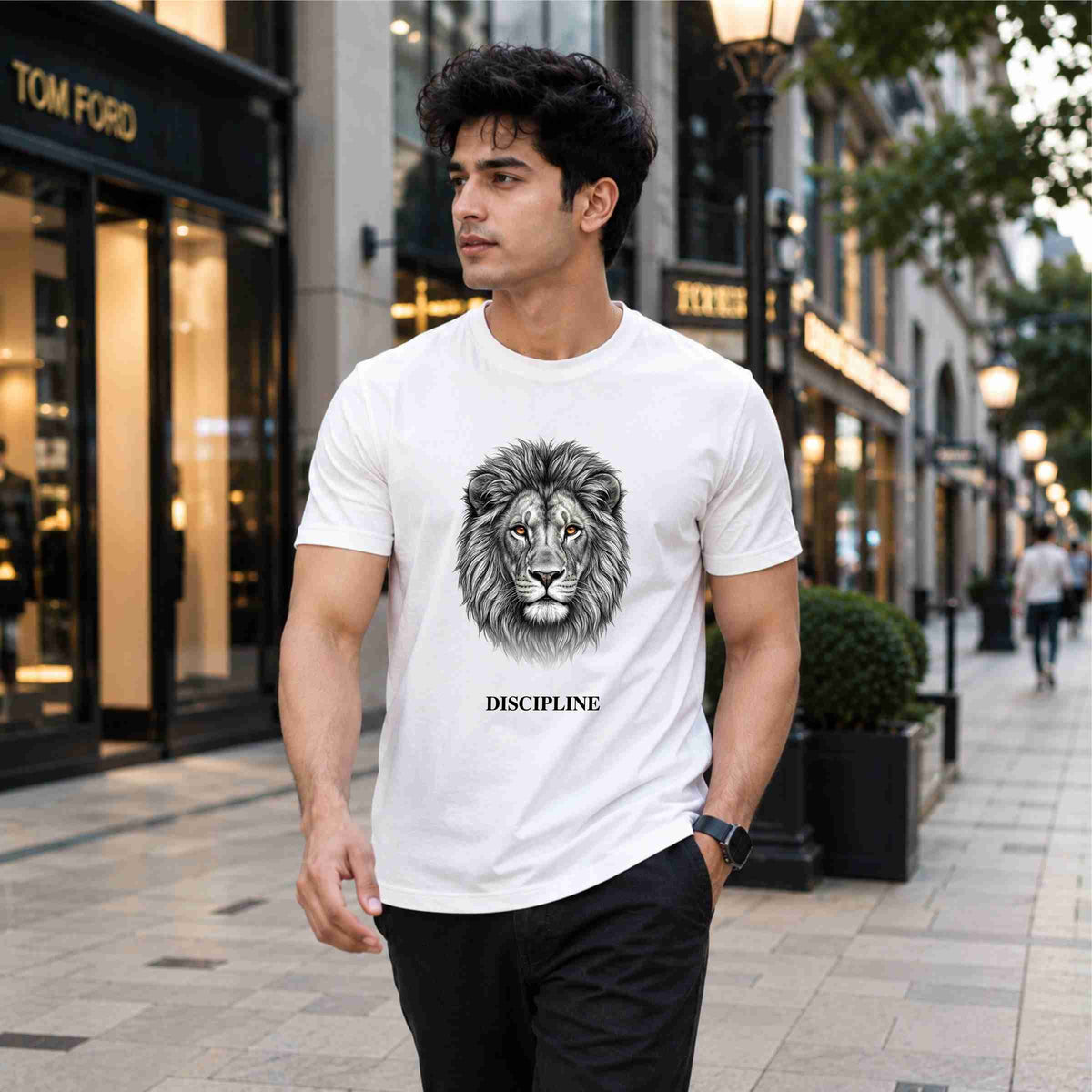 Bhokals Lion Graphic Print  T-Shirt  – Discipline