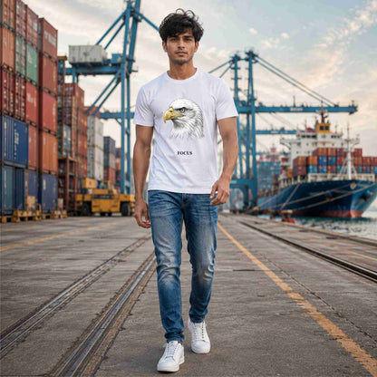 Bhokals Eagle Graphic Print  T-Shirt  – Focus