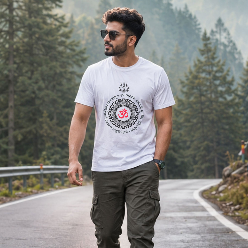 Crimson Om Trident Tee