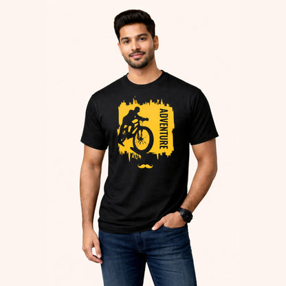 Adventure Printed Round Neck Cotton Men T-Shirt