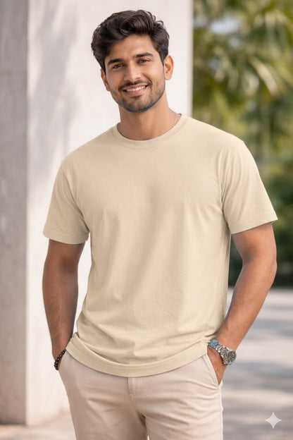 Bhokals Plain , Round Neck, Cotton, Super Soft T-Shirt