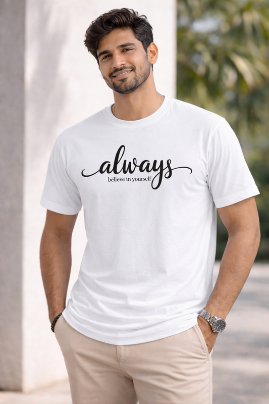Bhokals " Always " Printed, Round Neck, Cotton, Super Soft T-Shirt