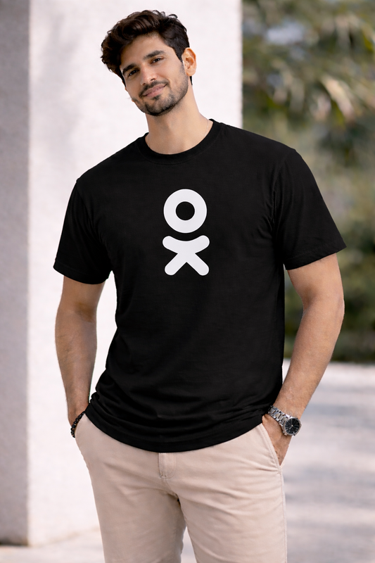 Bhokals " OK " Printed, Round Neck, Cotton, Super Soft T-Shirt