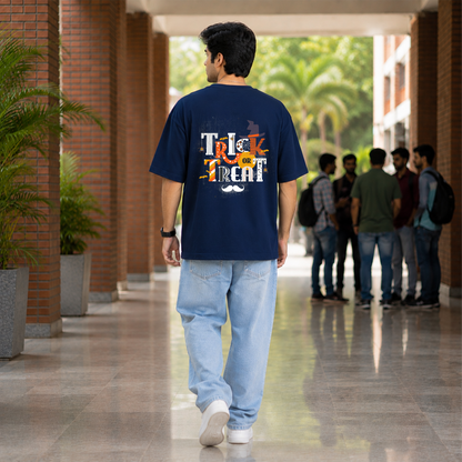 Bhokals Premium Oversized Front & Back Printed T-Shirt for Men - Trick N Treat