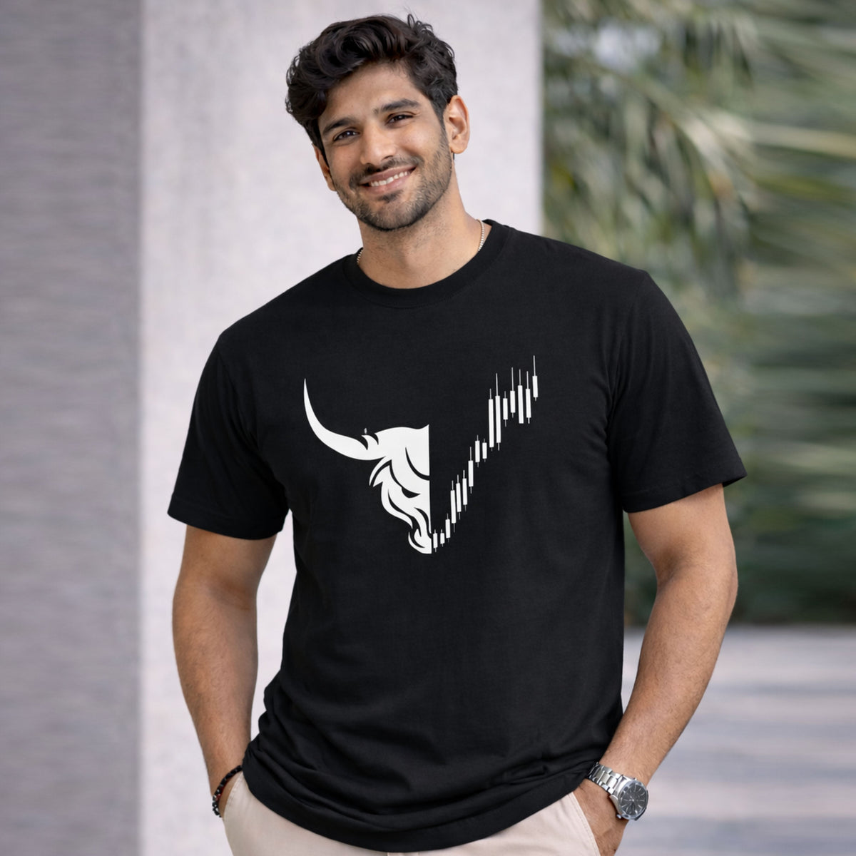 Bhokals "Bull Face" Printed, Round Neck, Cotton, Super Soft T-Shirt