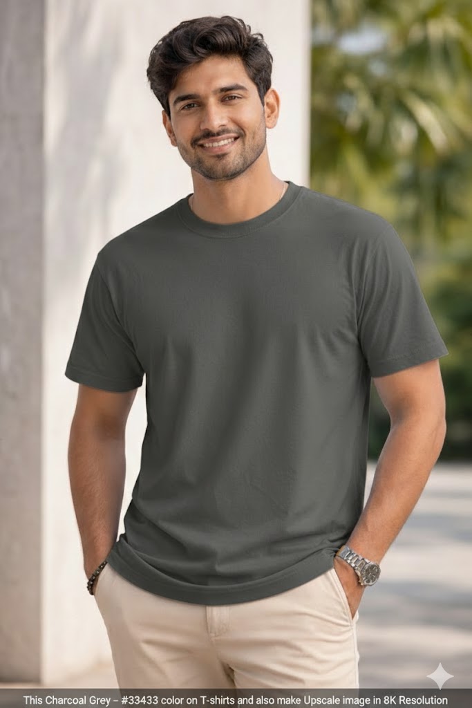 Bhokals Plain T shirt, Round Neck, Cotton, Super Soft T-Shirt