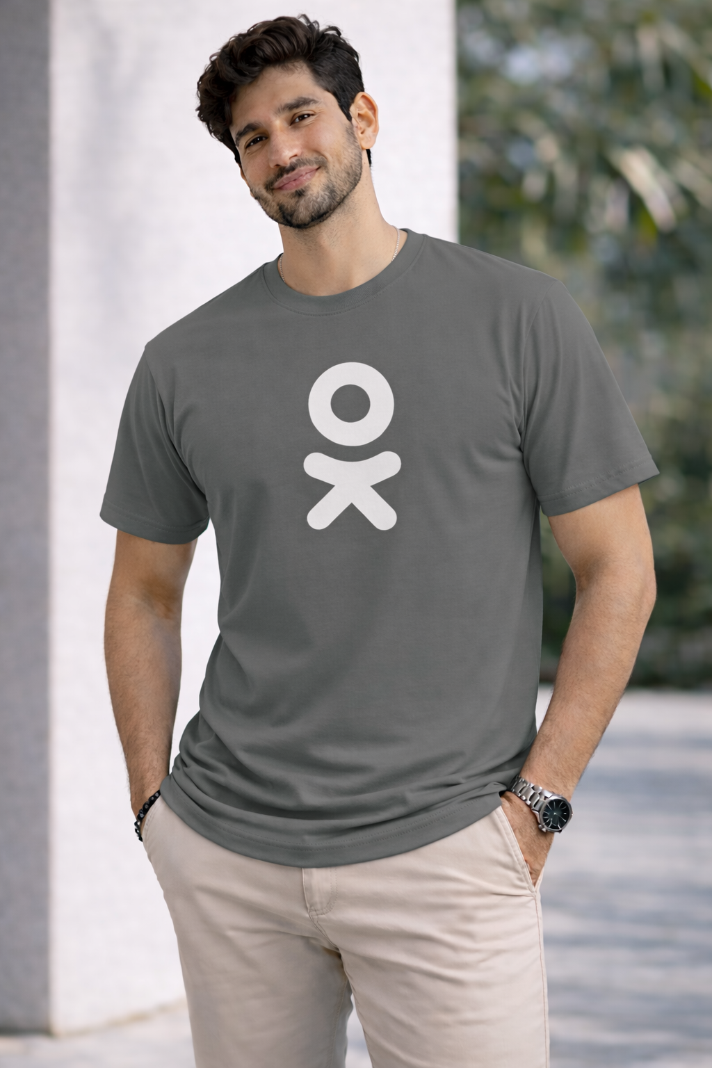 Bhokals " OK " Printed, Round Neck, Cotton, Super Soft T-Shirt