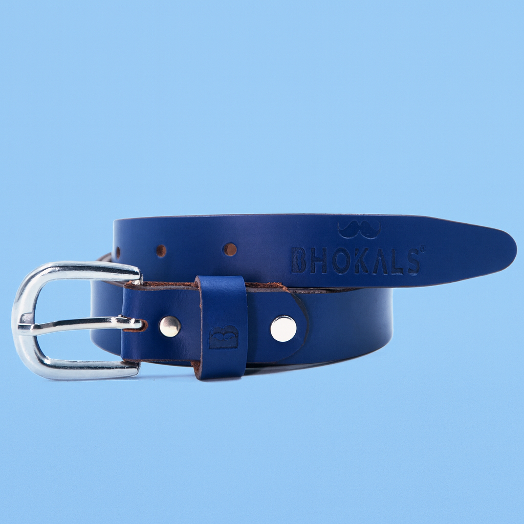 Bhokals Women Blue Leather Belt