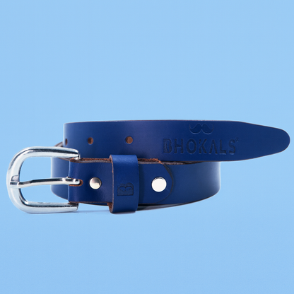 Bhokals Women Blue Leather Belt