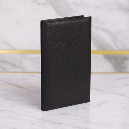 Leather Solid Black Card Holder