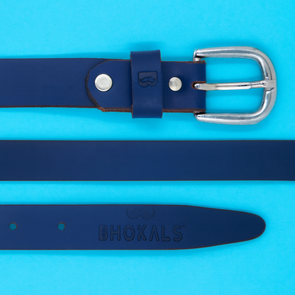 Bhokals Women Blue Leather Belt