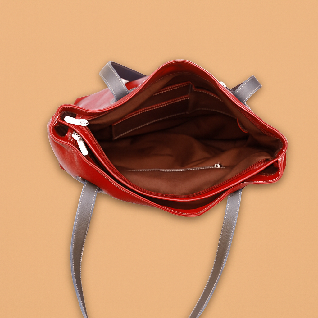 Leather Solid Maroon Women Shoulder Bag