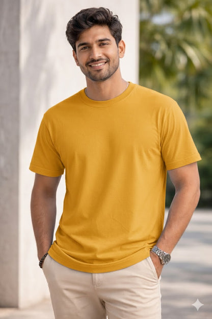 Bhokals Plain , Round Neck, Cotton, Super Soft T-Shirt