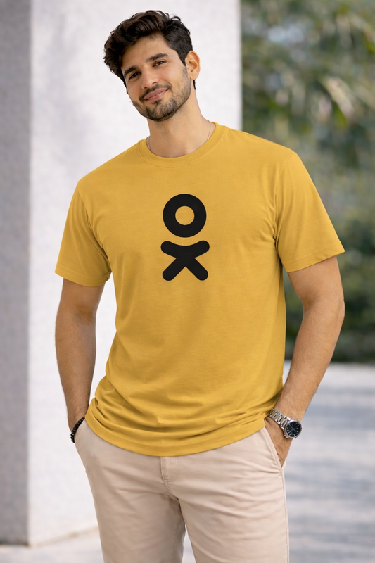 Bhokals " OK " Printed, Round Neck, Cotton, Super Soft T-Shirt