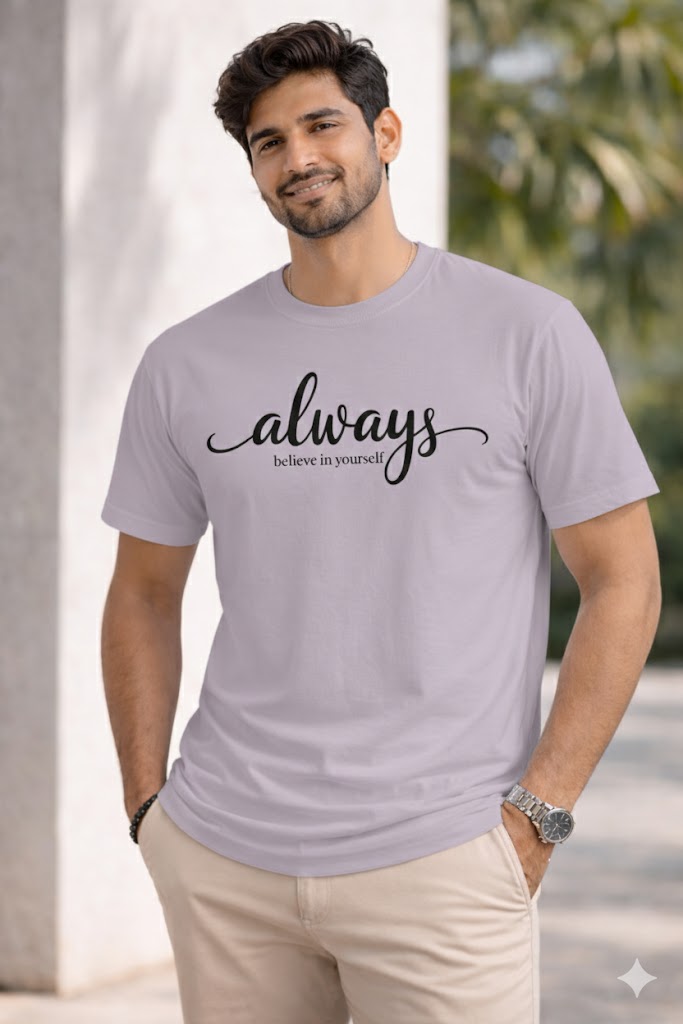 Bhokals " Always " Printed, Round Neck, Cotton, Super Soft T-Shirt