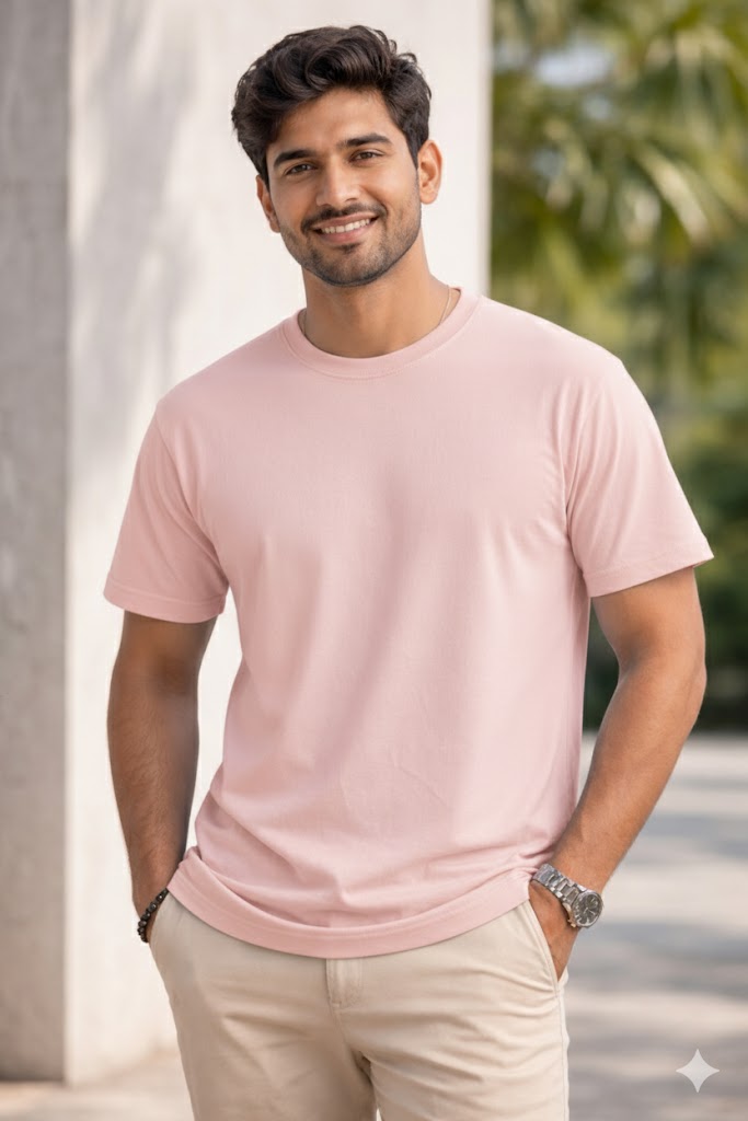 Bhokals Plain , Round Neck, Cotton, Super Soft T-Shirt