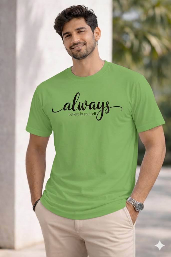 Bhokals " Always " Printed, Round Neck, Cotton, Super Soft T-Shirt