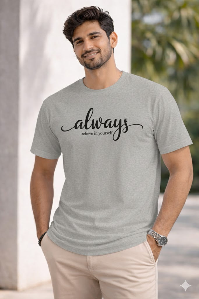 Bhokals " Always " Printed, Round Neck, Cotton, Super Soft T-Shirt