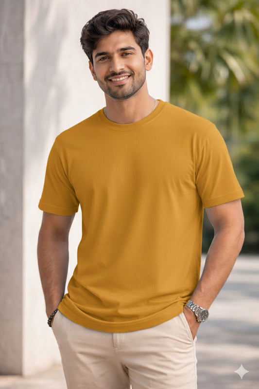Bhokals Plain , Round Neck, Cotton, Super Soft T-Shirt