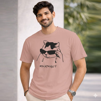 Bhokals " Abstract Cat " Printed, Round Neck, Cotton, Super Soft T-Shirt