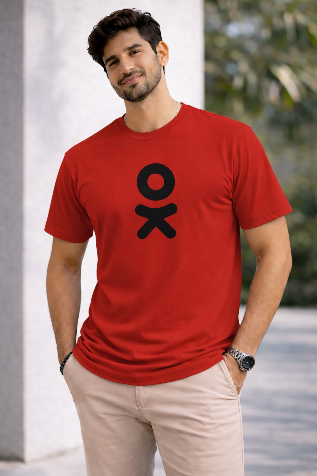 Bhokals " OK " Printed, Round Neck, Cotton, Super Soft T-Shirt