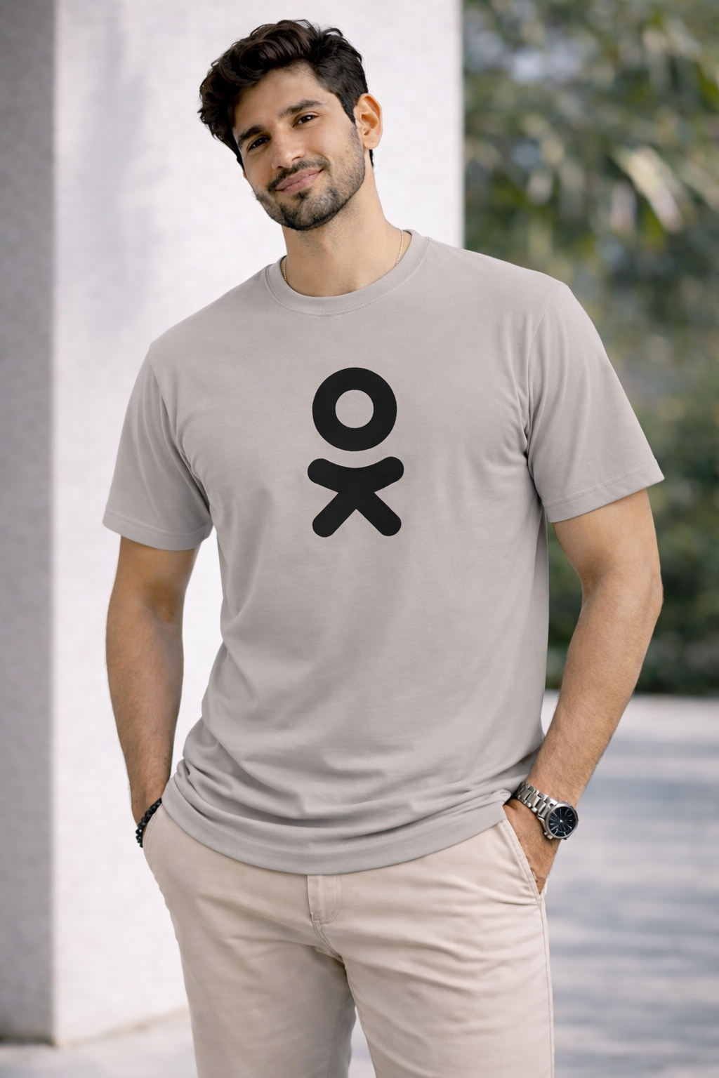 Bhokals " OK " Printed, Round Neck, Cotton, Super Soft T-Shirt