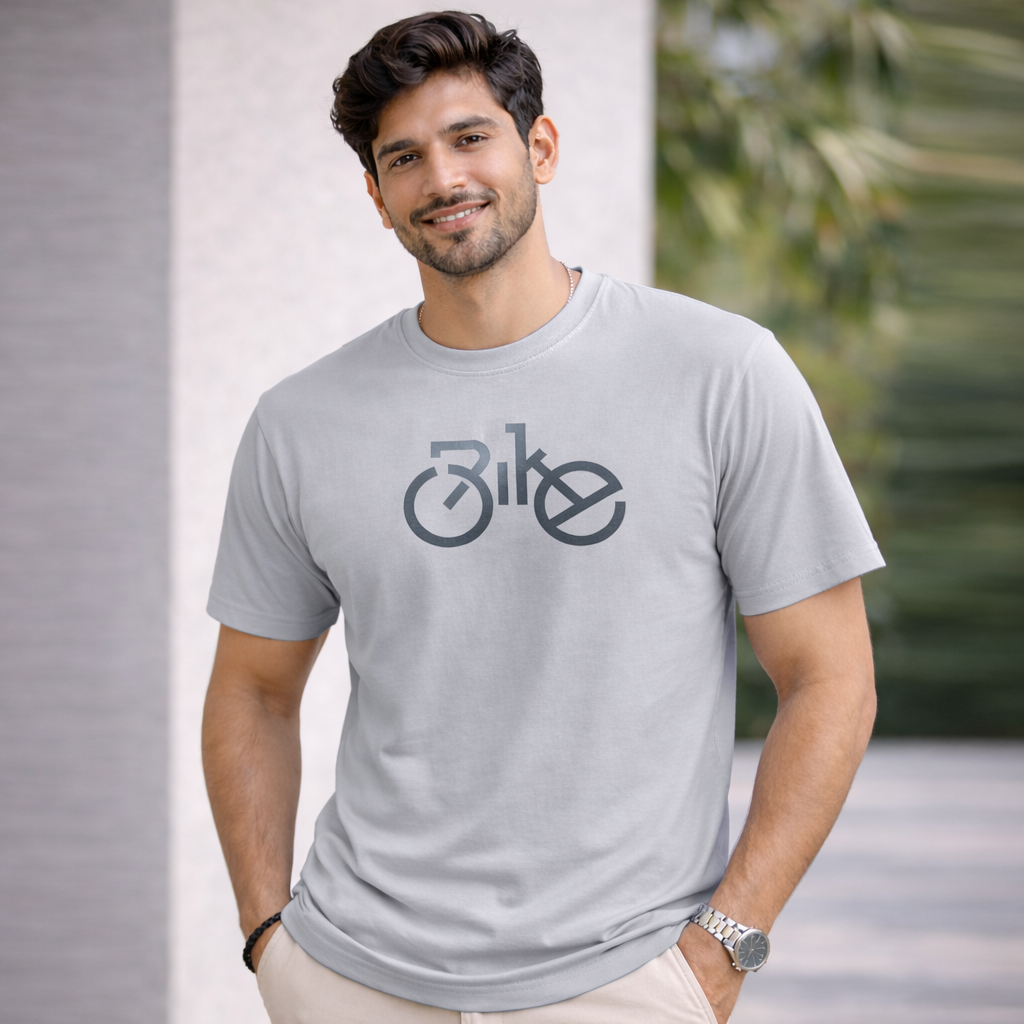Bhokals " Bike " Printed, Round Neck, Cotton, Super Soft T-Shirt