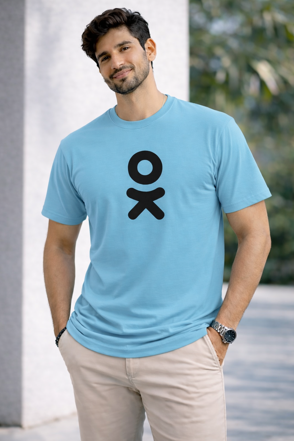 Bhokals " OK " Printed, Round Neck, Cotton, Super Soft T-Shirt