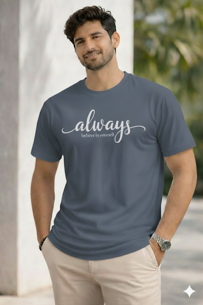 Bhokals " Always " Printed, Round Neck, Cotton, Super Soft T-Shirt