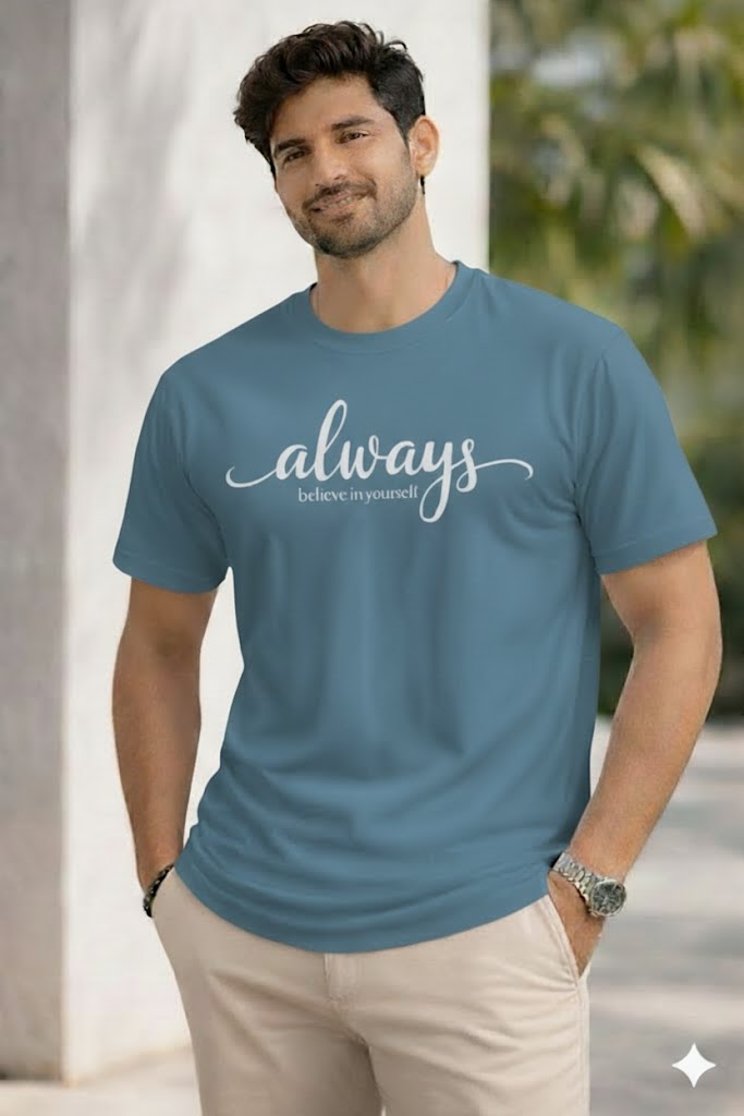 Bhokals " Always " Printed, Round Neck, Cotton, Super Soft T-Shirt
