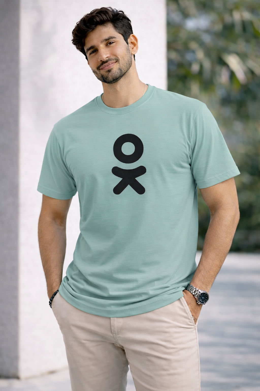 Bhokals " OK " Printed, Round Neck, Cotton, Super Soft T-Shirt