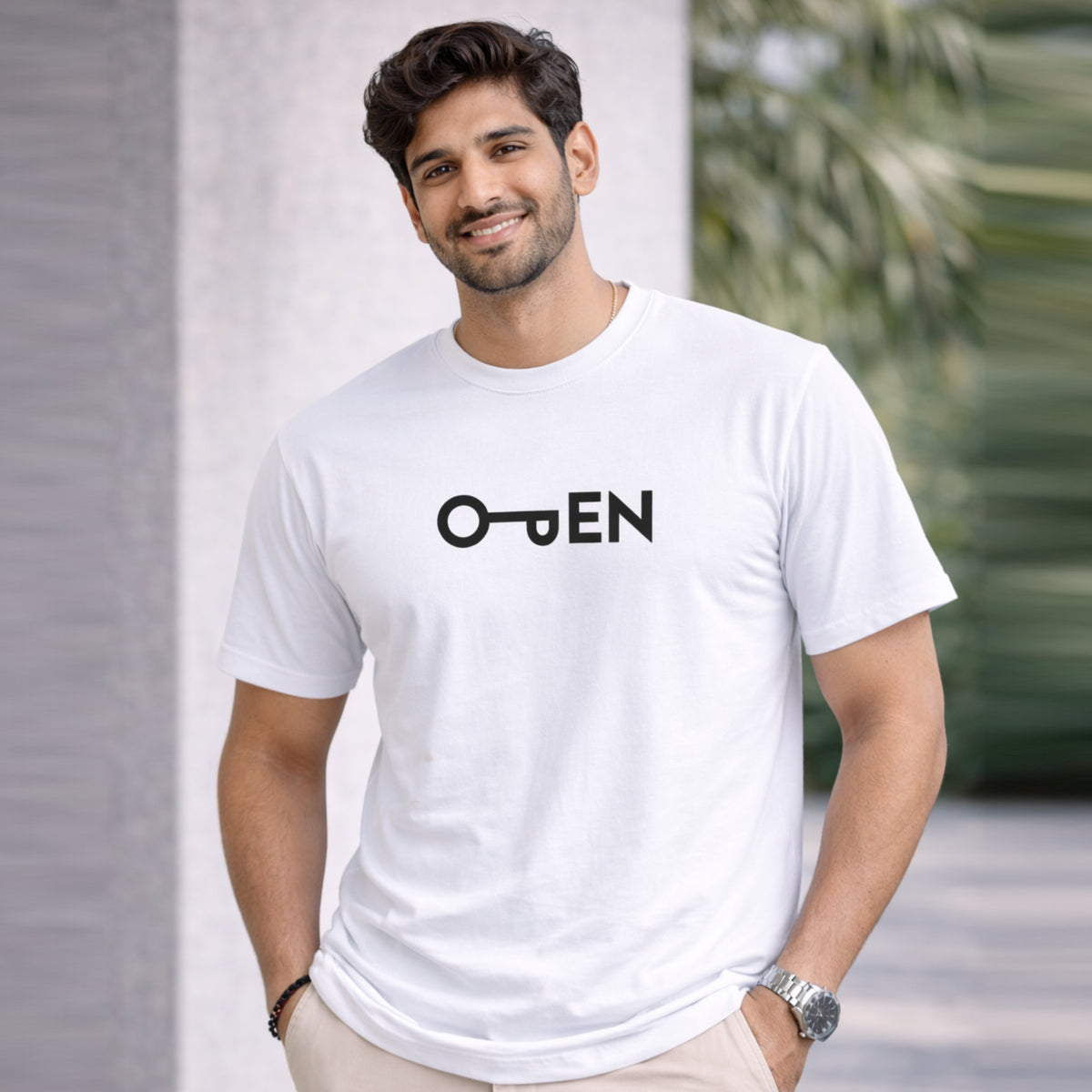 Bhokals "Open" Printed Round Neck, Cotton, Super Soft T-Shirt
