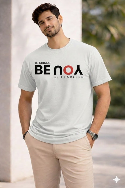 Bhokals " Be You " Printed, Round Neck, Cotton, Super Soft T-Shirt
