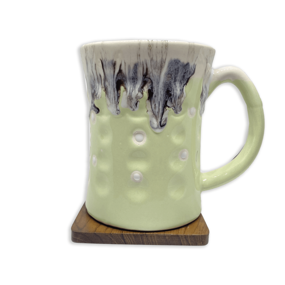 Bhokals Big Dots Light Green Round Coffee Mug