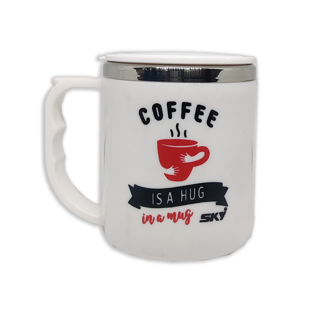 Jolly Steel Small White Coffee Mug