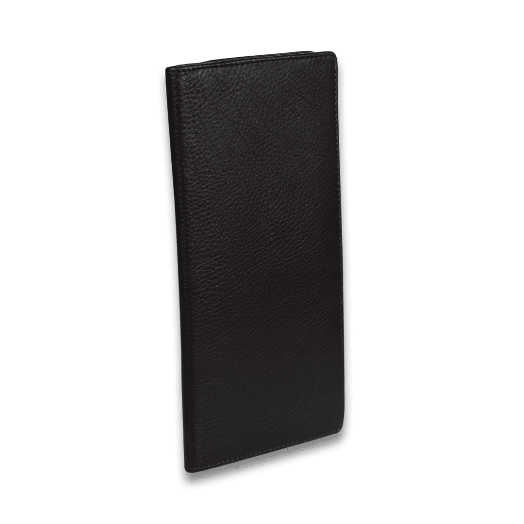 Leather Solid Black Card Blazer Unisex Wallet