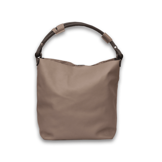 Leather Solid Grey Women Shoulder Bag