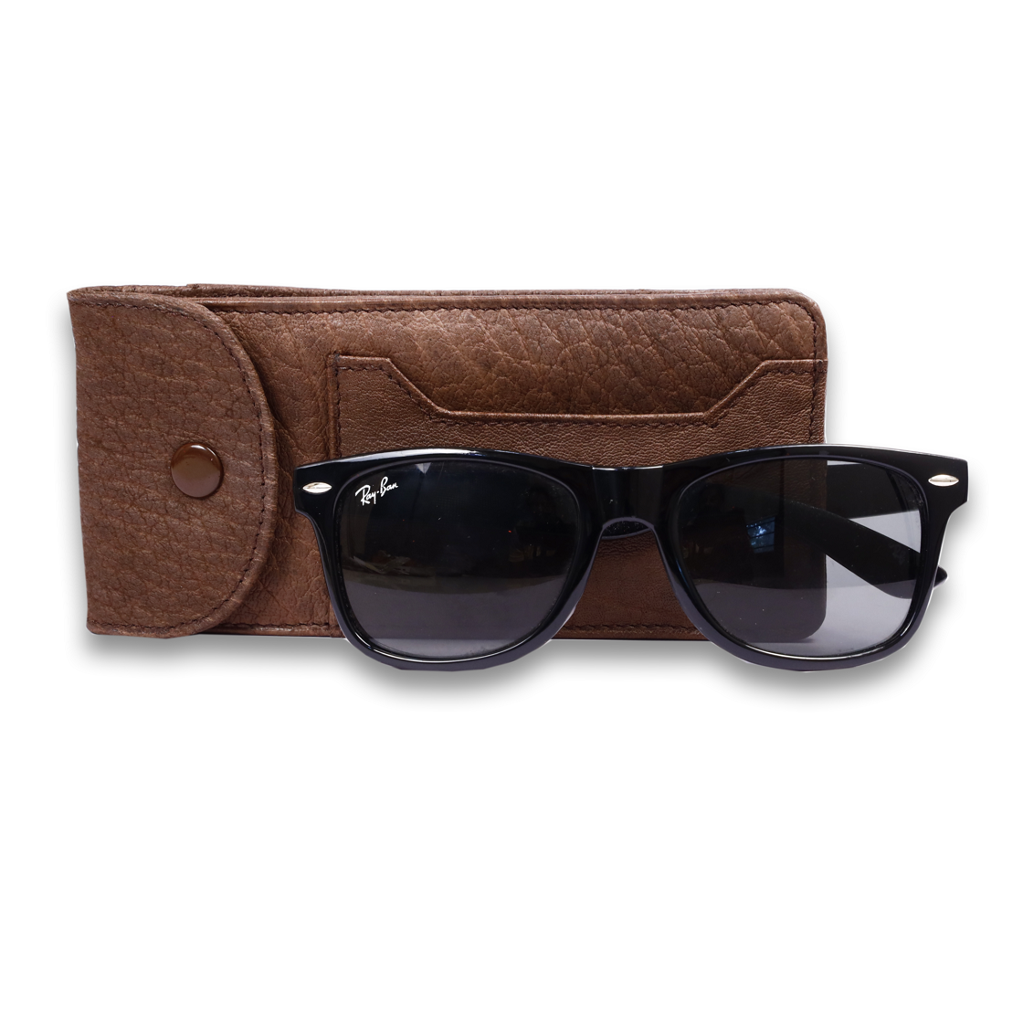 Leather Brown crocs sunglass Pouch