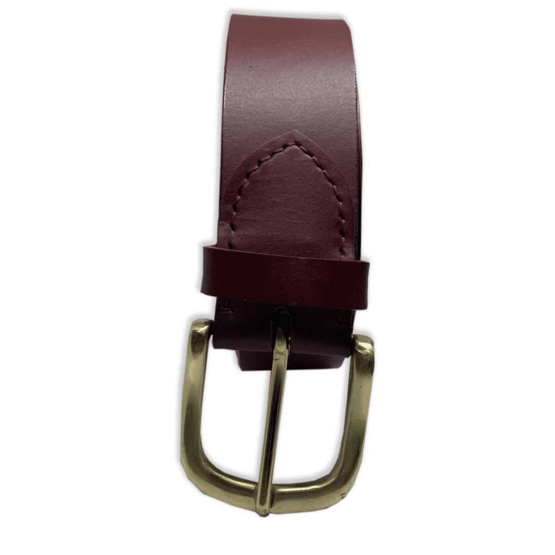 Bhokals Men Solid Red Formal Leather Belt