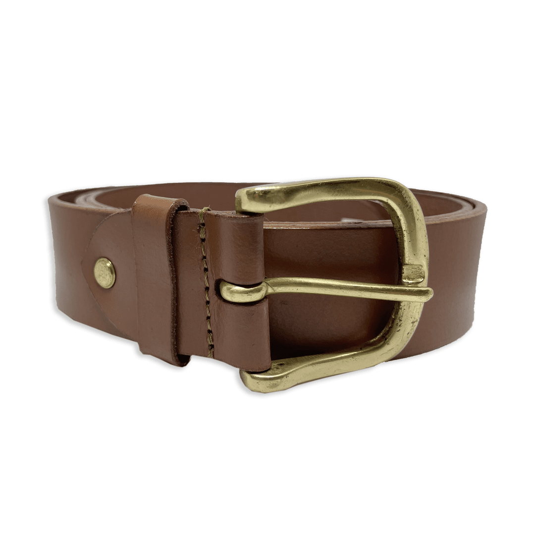 Bhokals Men Solid Tan Leather Belt