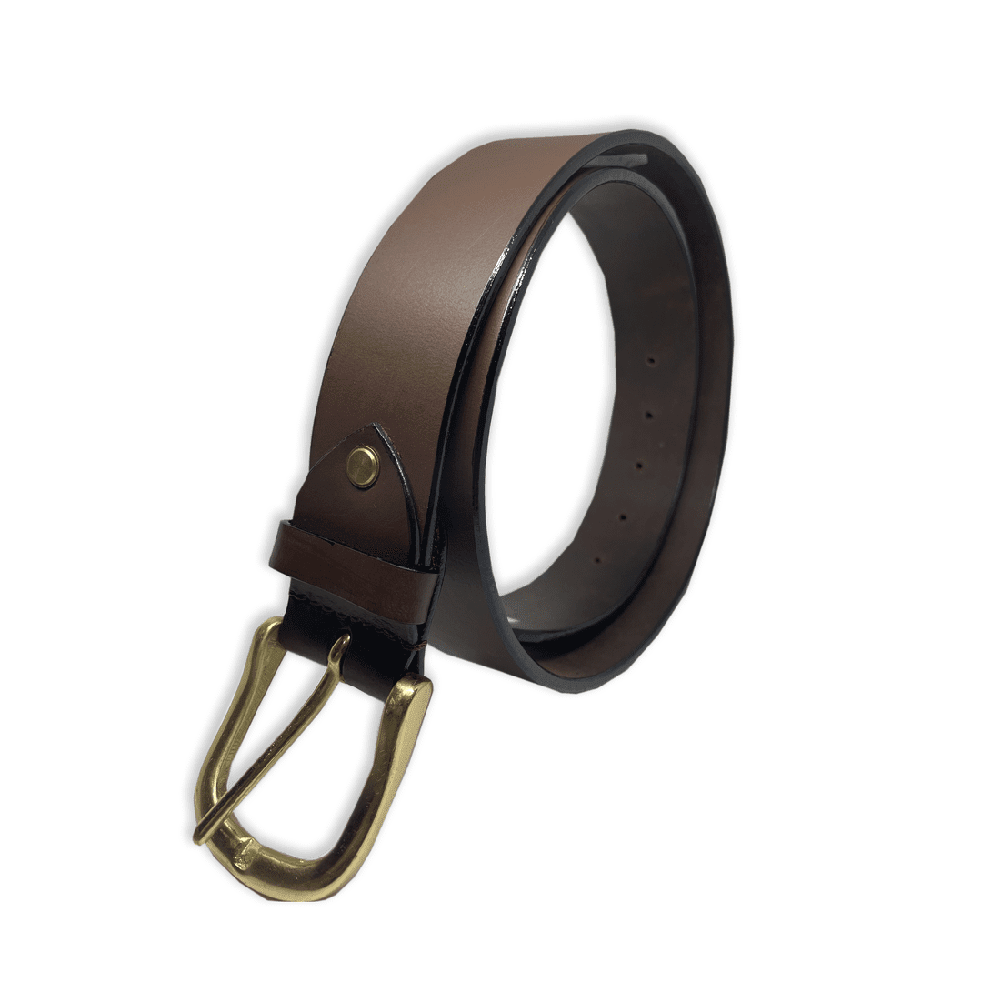 Bhokals Men Solid Brown Formal Leather Belt