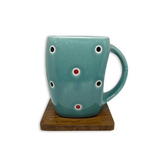 Bhokals Ceramic Green Dotted Coffee Mug